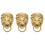 3Pcs Lion Brooch Vintage Lapel Pin For Men 6
