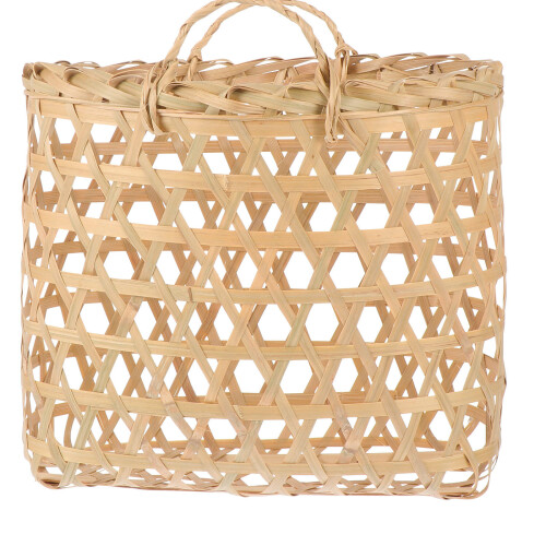 2 Pcs Portable Woven Picnic Basket With Handle For Sundry Storage