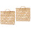 2 Pcs Portable Woven Picnic Basket With Handle For Sundry Storage 4