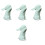 4Pièces Support Porte-Encens Vert Clair Décoration 3