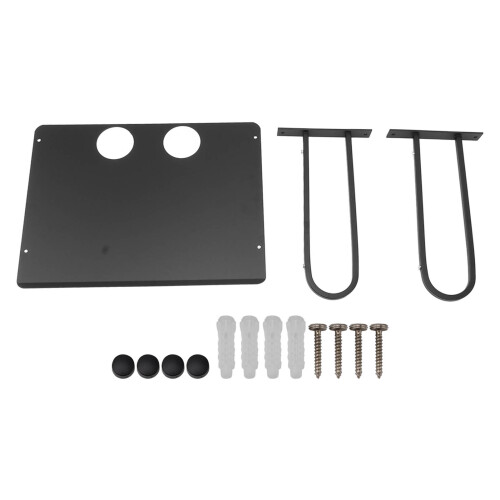 Durable Aluminum Wall Shelf for Projector Router TV Box Black 1