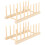 2 Set Gericht Lagerung Rack Holz Küche Utensil 1