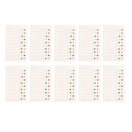 Hausarbeiten-Checkliste-Brett, 10 Stück, 20x12cm, ABS/PVC 2