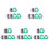 5 Count Rubbish Garbage Sorting Stickers Classification Convenient 2