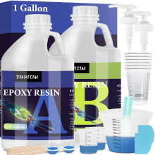 Epoxidharz 1 Gallone  Kristallklares Epoxidharz-Set  selbstnivellierend, hochglnzend, kein Vergilben, keine Blasen, Gieharz, perfekt fr Bastelar