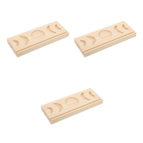 3Stk Holz Tarot Kartenhalter Mondmotiv Langlebig & 1