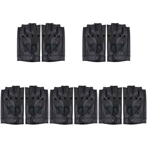 5 Pairs Women Heart Gloves For Dance Performance 1