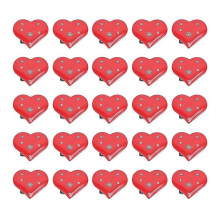 25 Pcs Red Gift Luminous Brooch Pins Luminous Lapel Pins Heart Flashing Brooch