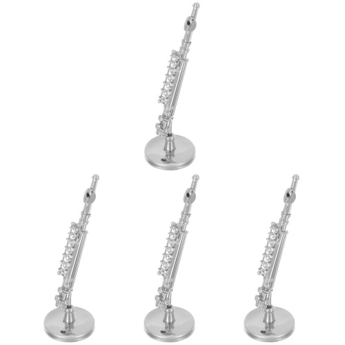 4 Sets Mini Musical Instrument Decorations Simulated Flute Miniature 1