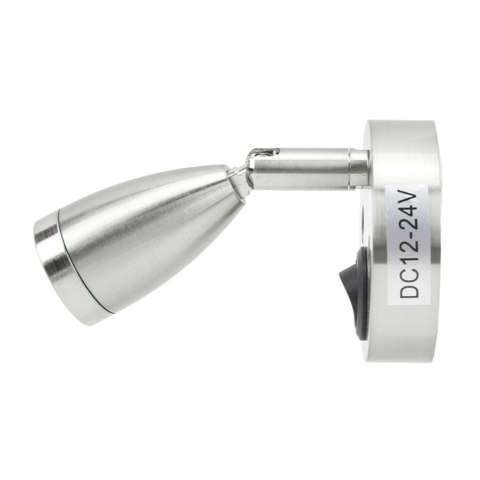 RV 12V-24V Aluminum LED Reading Light, 2W Warm White-image-OPC-PKYJKJG-NEW