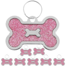 Pet Id Tag Pet Id Tags Zinc Alloy Pink 8pcs