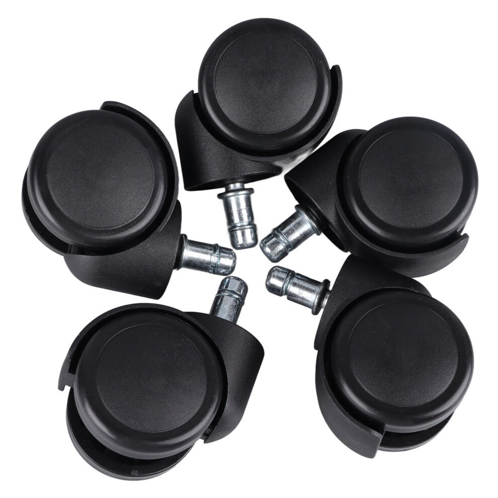 5PCS Black Plastic Office Chair Wheel Set Universal Caster Replacement-image-OPC-PKYJKRY-NEW