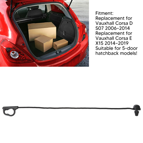 Durable Rear Parcel Shelf Strap for Vauxhall Corsa D/E 5-Door Hatchback 2
