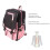 Polyester Casual Backpack with USB & Headphone Ports Black Pink 8