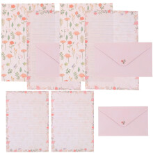 10Sets Thick Pink Letter Paper Envelope Set Practical Writing Paper