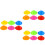 18Pcs Silicone Egg Holders Assorted Colors for Kitchen Serving 6