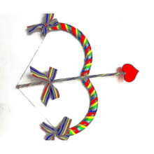 (Rainbow color)Cupid Archery Toy Set, Bow & Arrow Set Cupid Costume Photo Props For Adults