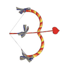(Multicolor orange)Cupid Archery Toy Set, Bow & Arrow Set Cupid Costume Photo Props For Adults