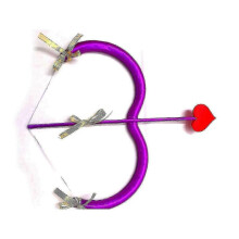 (purple)Cupid Archery Toy Set, Bow & Arrow Set Cupid Costume Photo Props For Adults