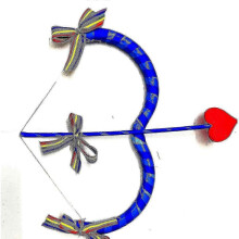 (Blue Rainbow)Cupid Archery Toy Set, Bow & Arrow Set Cupid Costume Photo Props For Adults