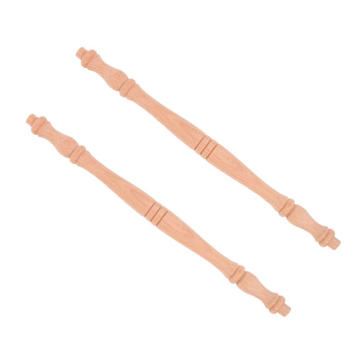 6 Pcs Solid Wood Roman Column Pillars For Staircase Balusters Decor 2