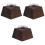 3Pcs Wooden Tea Light Candle Holders For Wedding Table Centerpieces 5