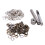 100 Set Brass Grommets Kit With Tools For Shoes Clothes Crafts 12Mm 1