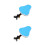 2Pcs Foldable Kids Bike Seat For Electromobile Front Safety Seat Blue 4