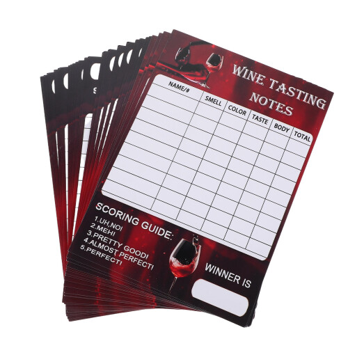 90 Pcs Wine Tasting Feedback Cards For Blind Tasting Aroma Notes 1