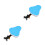 2Pcs Foldable Kids Bike Seat For Electromobile Front Safety Seat Blue 9