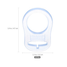 2Pcs 10Pcs Silicone Baby Pacifier Clips Holders Rings Transparent