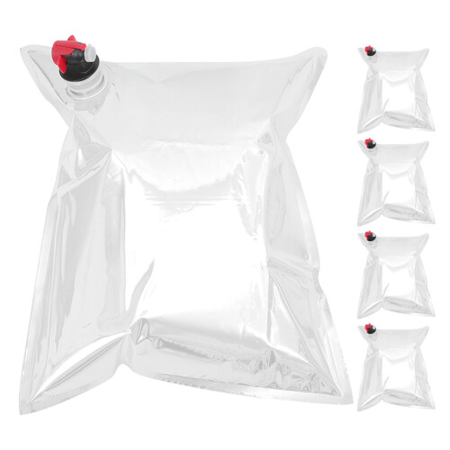 20 Pcs Reusable Wine Bag With Spout For Travel Portable Container