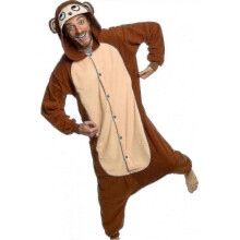 (XX-Large, Monkey) Adult Halloween Costumes - Plush One-Piece Role Play Costumes - Animals and Sea Creatures for Adults, Women and Men - DSW