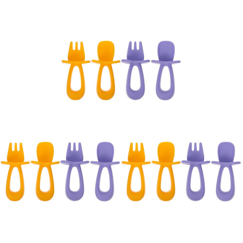 6 Sets Spoons And Forks Baby Dining Training Tableware Set With Box 1