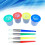 48 Pc Spill-Proof Paint Cups And Brushes Set With Colored Lids 11