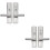 2 Sets Stainless Steel Mute Door Handle For Indoor Entry Pull Knob 6