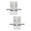 2 Sets Stainless Steel Mute Door Handle For Indoor Entry Pull Knob 7