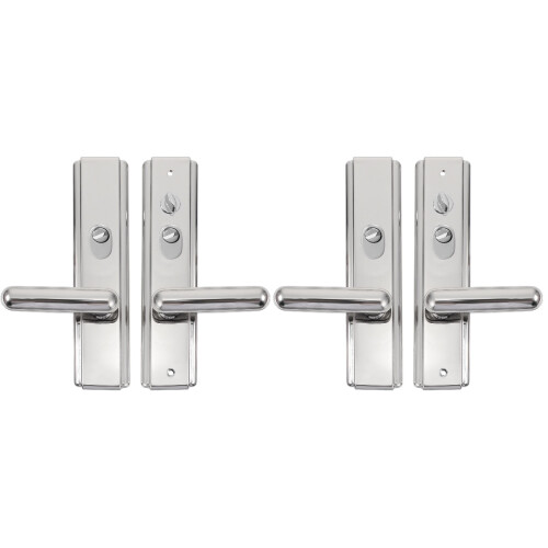 2 Sets Stainless Steel Mute Door Handle For Indoor Entry Pull Knob 1