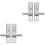 2 Sets Stainless Steel Mute Door Handle For Indoor Entry Pull Knob 3