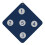 Fencing Target Microfiber Leather Square, Five PU Bullseye Target For Foil Saber Epee, Sword Target Dark Blue 1