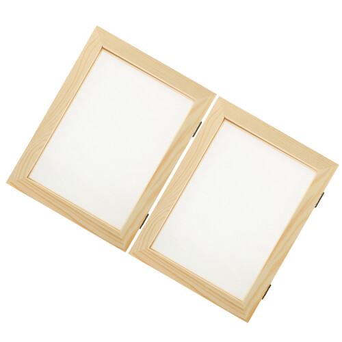 6 Pcs Paper Making Mold Screen DIY Frame Kit Random Style 1