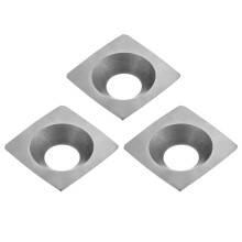 3pcs 11mm Square Carbide Cutters For Spiral Planer Cutter Head Or Lathe Turning, 11X11X2Mm, R50, 2-Inch Edge Radius