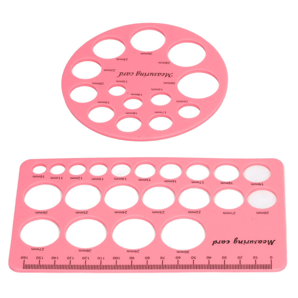 Silicone Flange And Nipple Ruler Set For Breast Pump Round & Rectangle Pink