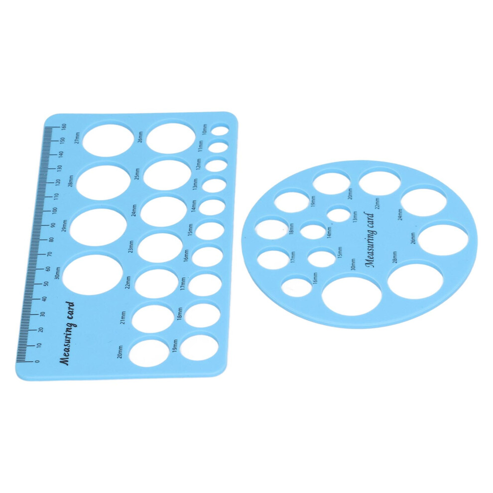 Breast Pump Flange Sizer Nipple Ruler Set Silicone Round & Rectangle Blue