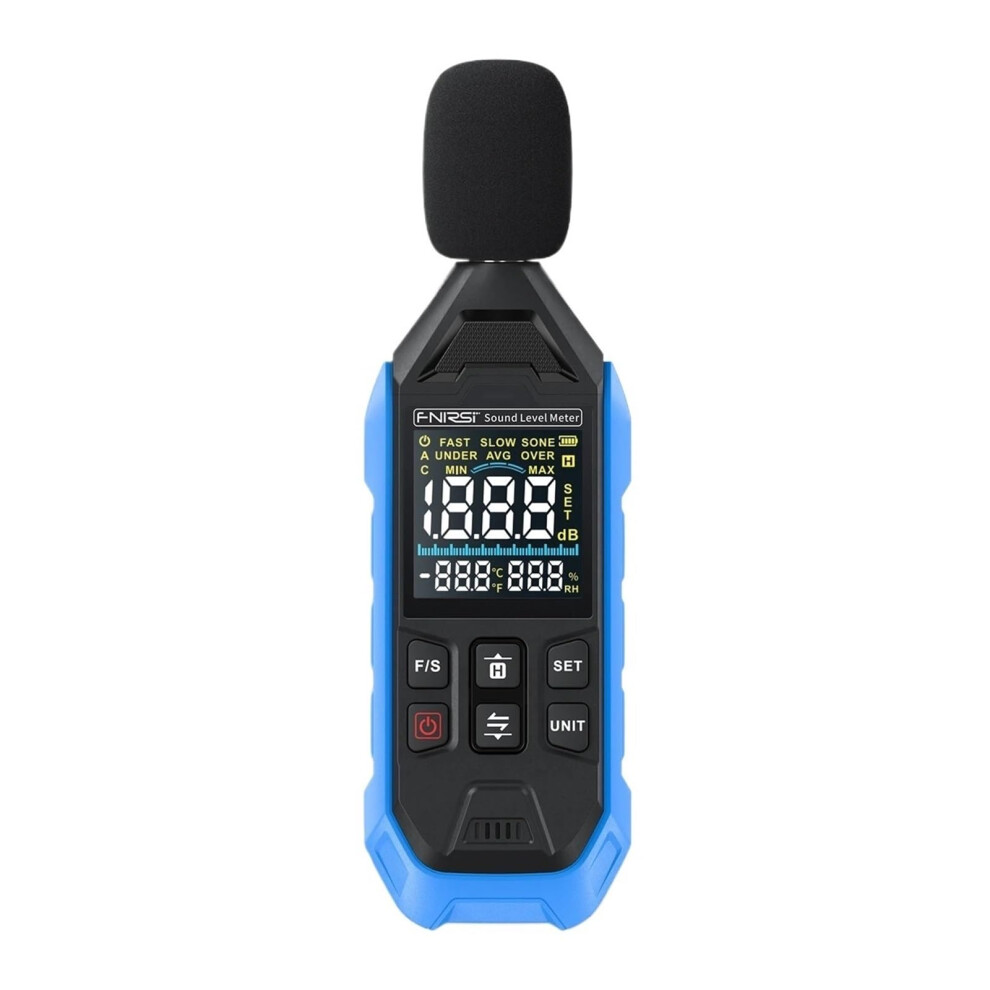 Decibel Meter Fdm01 Digital Noise Meter Handheld Sound Level Meter 30-130 Db Range 600Mah Lithium Battery Blue 9393856199037