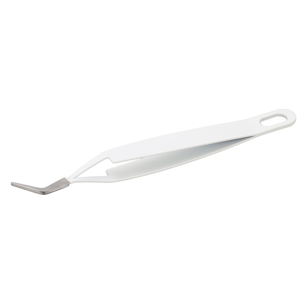 Curved Tip Stainless Steel Lash Tweezer, Multipurpose Eyelashes Applicator