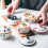 Ceramic Souffle Baking Bowls With Lid Fine Workmanship Safe For Ceramic Surfaces 5