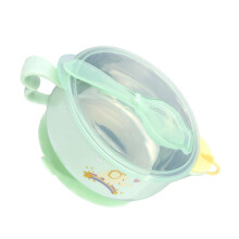 Suction Bowl With Spoon Training Set For Newborns Durable Portable Baby Feeding Bowl For Boys And Girls
