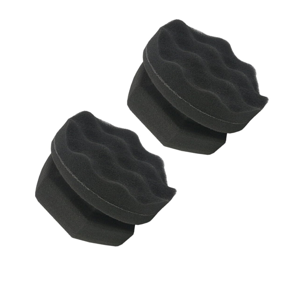 Handy Wax Sponge 2 Pcs For Vehicle Waxing And Polishing, Wave Pattern, High Absorption, Car Paint And Interior Cleaning 9354506133481