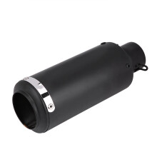 Edelstahl Motorrad-Auspuff-Endschalldämpfer, 51 mm/2 Zoll, Schwarz